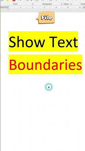 MS Word Show Text Boundaries #msword #ms