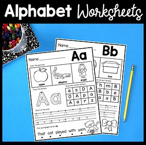 Alphabet Worksheets - Letter Names and Sounds - Kindergarten Preschool Pre-k - Phonics - Handwriting Activities - Homeschool - Homeschooling - Etsy UK