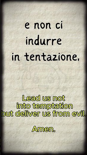 Padre Nostro - 🙏 Our Father Prayer in Italian language