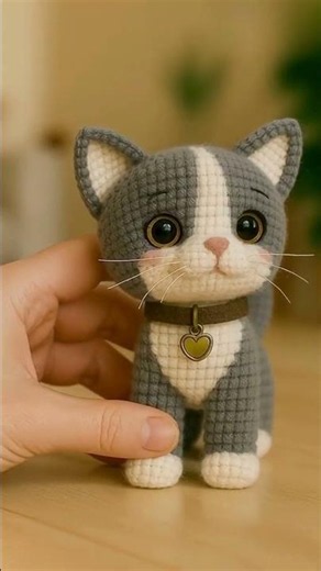 🧶💥 GATINHO AMIGURUMI | 🐱 CROCHET CAT | GATITO AMIGURUMI | GATO PATTERN #shorts