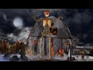 12 ft Giant-Sized Inferno Pumpkin Skeleton with LifeEyes - The Home Depot