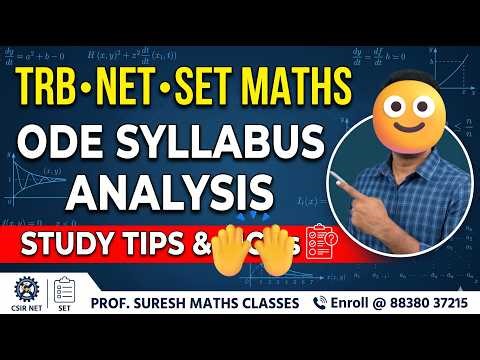 ODE Syllabus Analysis & Expert Study Tips | TRB NET SET Mathematics