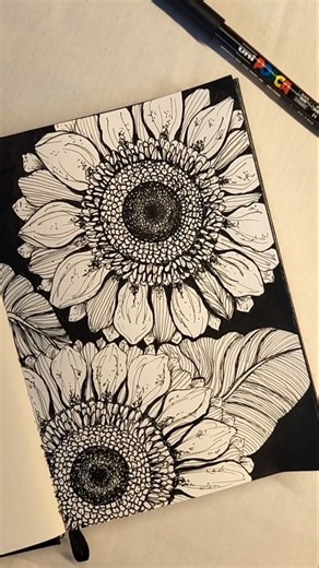 Easy zentangle flower art
