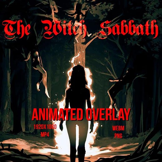 The Witch Sabbath | Dark Ritual Animated Stream Overlay | MP4 Webm PNG | Starting Soon Screen - Etsy