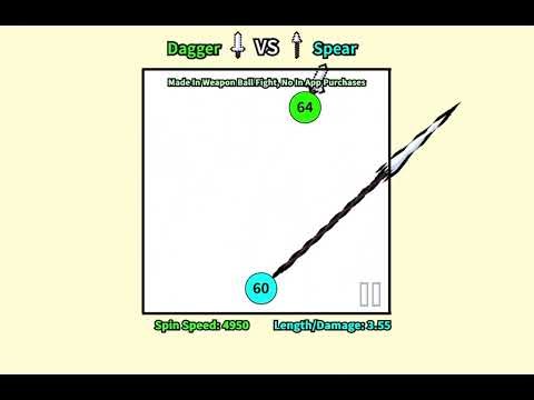 Weapon ball fight spear vs dagger