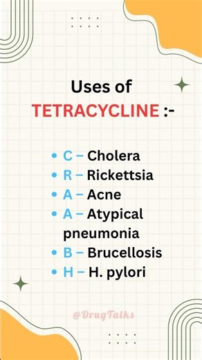 Uses of TETRACYCLINE 💊 #neetpg #pharmacology #mbbs #drugtalks