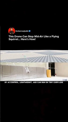 AI-Powered Flying Squirrel Drone with Foldable Wings Breaks New Ground #drone #shorts #innovation
