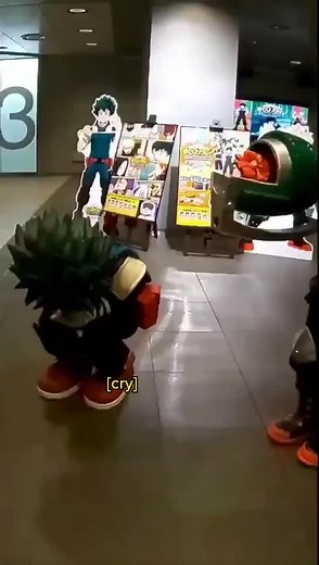 Deku mascot protecting a lil plushie of him 😪 #bnha #mha #bakugou #deku #bkdk #bakudeku #mascot #anime