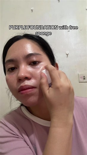 Purple Foundation Application with Free Sponge Tutorial