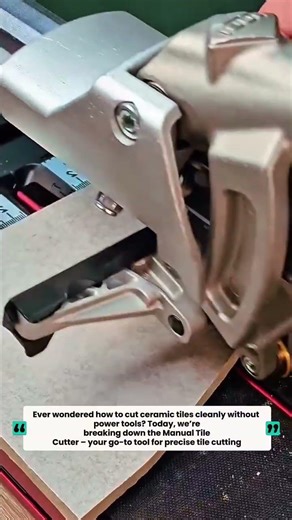 Manual Tile Cutter - Complete Educational Guide | How It Works & Its Impact"