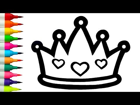 How to Draw A Crown Drawing || Crown Drawing Easy | Princess Crown Drawing 👑
