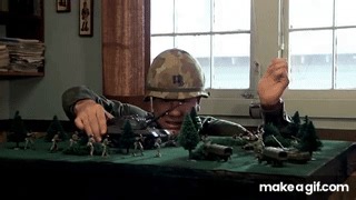 Stripes (1981) Grenade - Capt. Stillman (John Larroquette) on Make a GIF