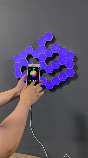 🎨 An Artwork Made of Light!#ledlights #lamp #diy #shorts