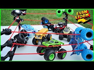 Monster Truck Monday: Spinmaster Monster Jam King of the Ring Tournament Backyard Play with Dad