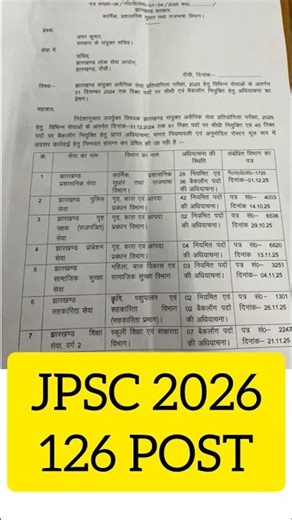 JPSC VACANCY 2026 UPCOMING