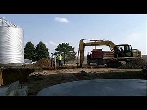 Digging a grain bin foundation (timelapse)