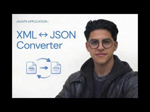 JavaFX Project – XML ↔ JSON Converter (From Scratch API) | Mohamed Ben akka ouayad