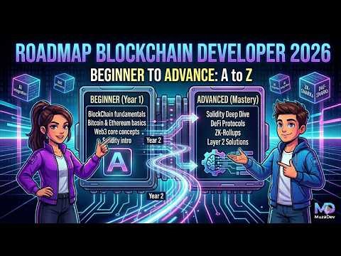 Blockchain Developer Roadmap 2026 | Step-by-Step Guide for Beginners #muzadev #blockchain #coding