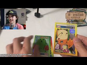 kurtisconner VOD - digimon unboxing - the gold numbered holo hunt continues