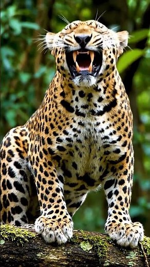Roaring Leopard in the Wild | Fierce Jungle Predator | Rare Wildlife Moment🌿