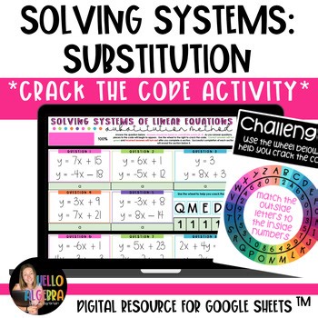 Systems of Linear Equations HS Algebra Crack the Code Digital Activity