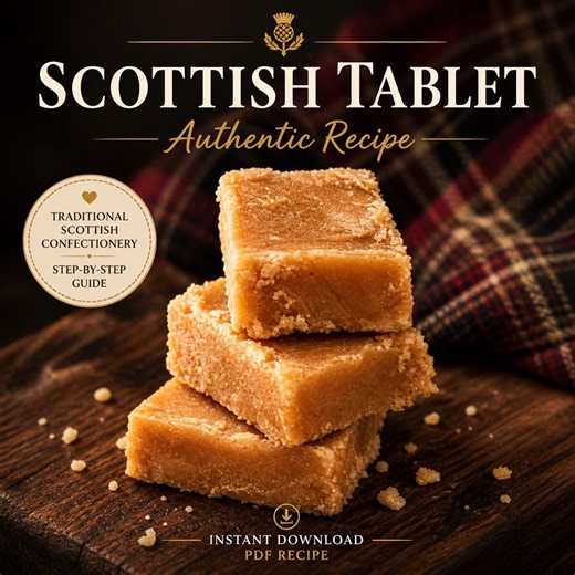 Authentic Scottish Tablet Recipe | Traditional Butter Fudge PDF Guide