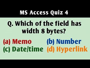 MS Access Quiz 4 | Computer Science Quiz | Knowledge Enhancer Quizzes