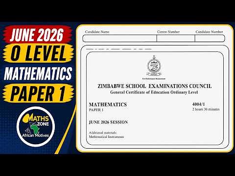 June 2026 Paper 1 O Level Mathematics ZIMSEC Full Paper Solutions ‪@mathszoneafricanmotives‬
