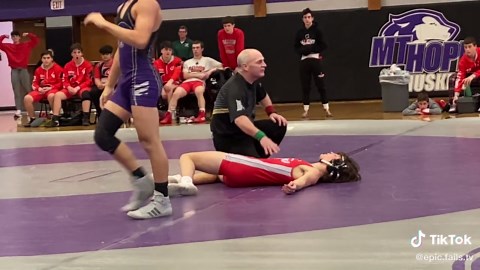 Lights Out!💥 #knockout #Fail #KidWrestlersGoneWrong