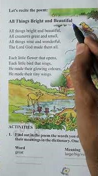 All Things Bright and Beautiful Poem // English Poem Recitation all things bright and beautiful