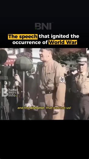 Bharat News & Info | The speech that immediately ignited World War II was Adolf Hitler’s address to the German Reichstag on September 1, 1939, delivered at the... | Instagram