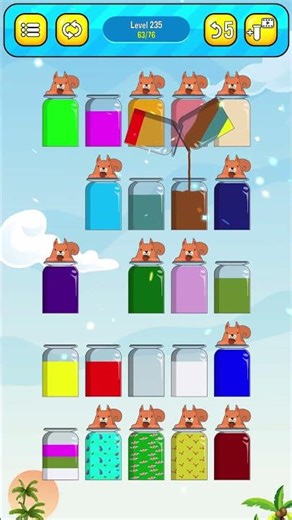 Water Sort Puzzle Level 235 - One Wrong Move = Game Over