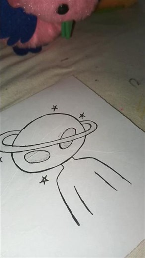 ✨ Drawing a Cute Planet in 10 Seconds! 🪐💙 #shorts