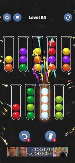 Ball Sort Puzzle Level 024 🧩 #ballsortpuzzle