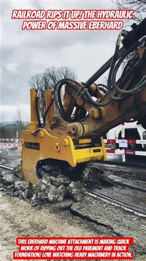 Railroad Rips It Up! The Hydraulic Power of massive Eberhard #shorts