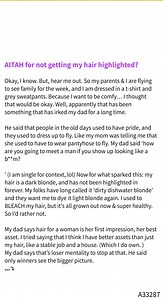 AITAH 😸 🌙 for not getting my hair highlighted? | AITA Confessions