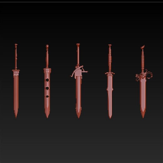 Cosplay Sword 3D Model STL Files: 50 Types (digital Download) - Etsy