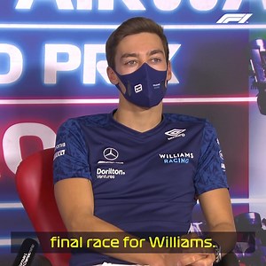 An emotional George Russell pays triubute to the team ahead of his final F1 race for Williams Racing 👊🇦🇪 | F1