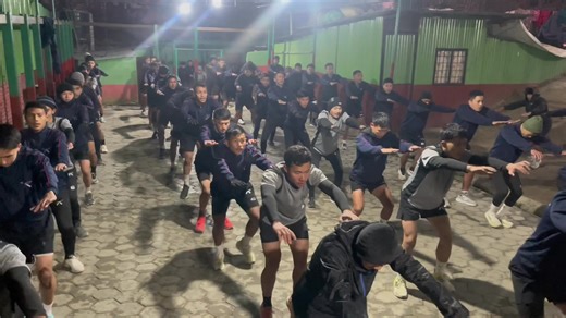Morning Group Session at British Gurkhas Pre-Training Center