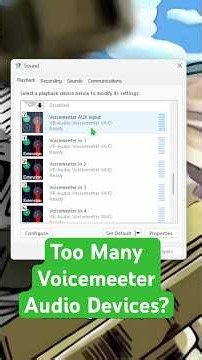 Too many voicemeeter audio devices? #voicemeeter #audio #tutorial