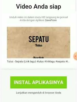 Cara mendownload Video dan Musik di Savefrom