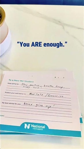 Words of encouragement from our #ClassOf2026 National University Alumni!