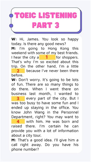 📝Sample listening path 3 band 650 --------- 🌐Website: https://estudyme.com/toeic-testpro/ 📲Tải app qua Google play: rebrand.ly/bubs93g 📲Tải app qua Appstore: rebrand.ly/toeicios 📩Email: info@estudyme.com #ToeicTestPro #estudyme #TOEIC #reelsviral #reelfb #toeiclistening #part3 | Estudyme - Practice for TOEIC Test Pro