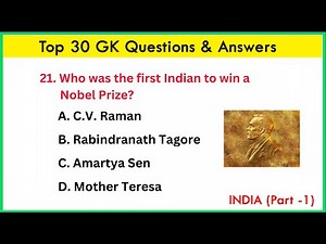 GK Question and Answer - 1 Video Lecture | GK Olympiad for Class 8