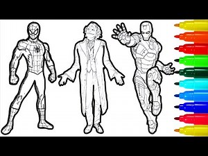 Joker Spiderman Iron Man Captain America Wolverine Wonder Woman Batman Hulk Superman Coloring Pages