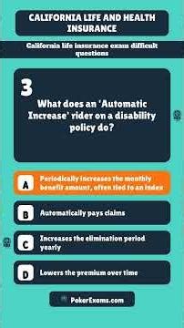 California life insurance exam difficult questions Part2