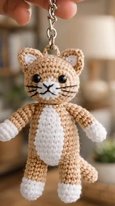 Amigurumi Cat Keychain Crochet Pattern PDF, Cute Mini Cat, Easy Beginner Tutorial, Kawaii Animal Charm, Instant Download - Etsy