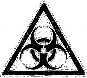 Biohazard Symbol Zeichen Vektor Zeichnung