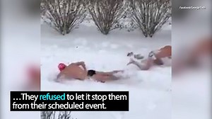 These Georgia Tech swimmers didn't let snow at the site of their canceled meet stop them from doing what they do best: kiro.tv/SnowRelay | KIRO 7 News