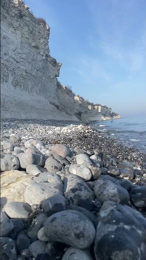 The cliff that shows the day dinosaurs disappeared ☄️📍Stevns Klint (UNESCO World Heritage) #nature